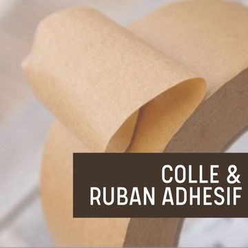 colle naturelle et ruban kraft sans plastique écologique